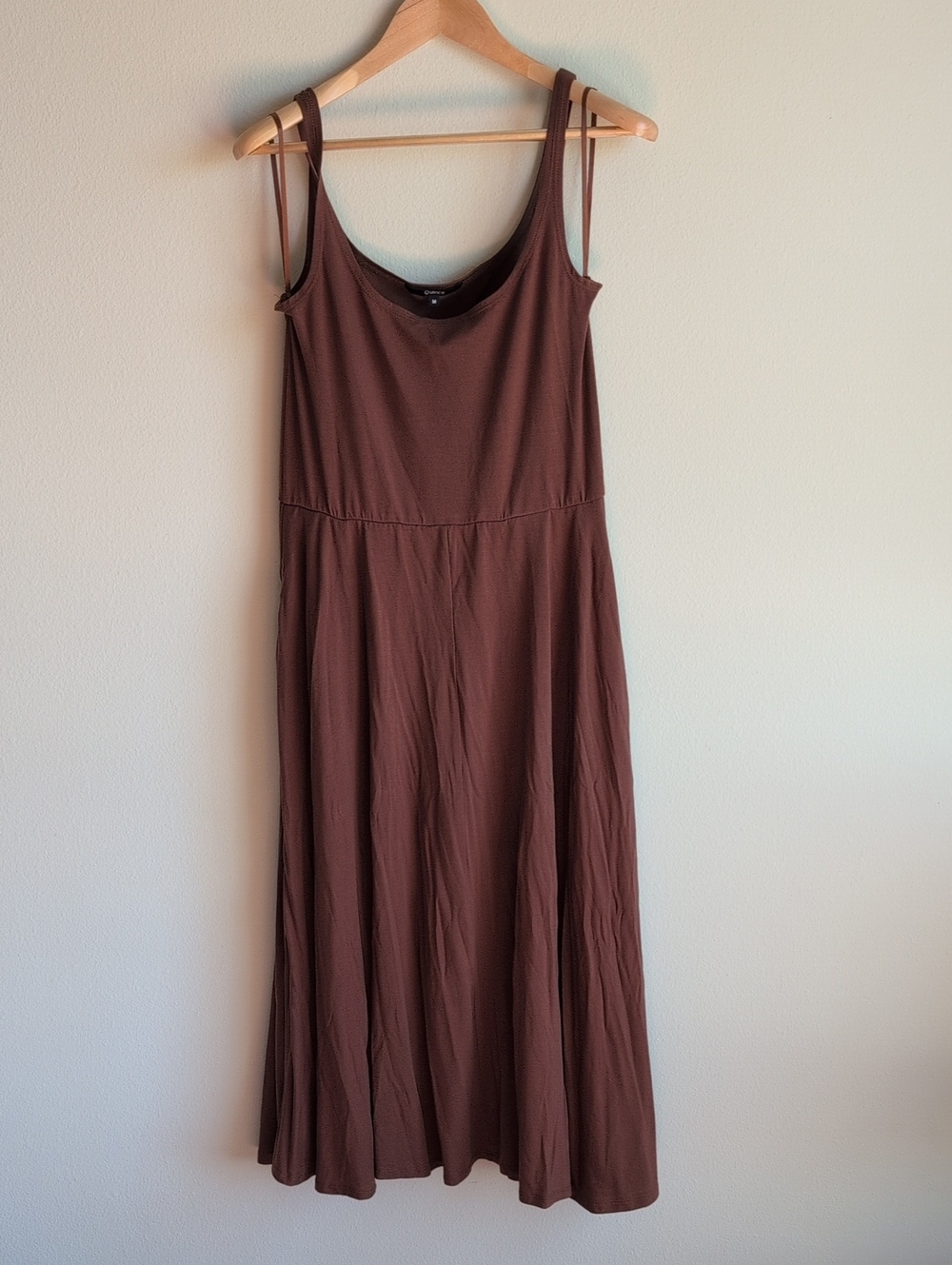 Quince Brown Sleeveless Maxi Dress
